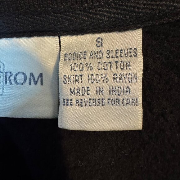 Nordstrom Pleated Maxi Dress Solid Black Long Sleeve Zip Front Mixed Media Sz S - Picture 6 of 11